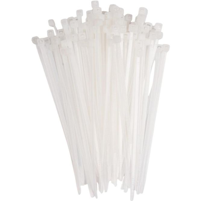 Хомут кабельный PCT 2.5х080-100WH 2.5х80 PA6.6 бел.(уп.100шт) JazzWay 5053670