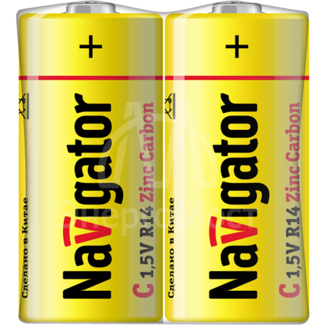 Элемент питания солевой 94 760 NBT-NS-R14-SH2 (шринка 2шт) Navigator 94760
