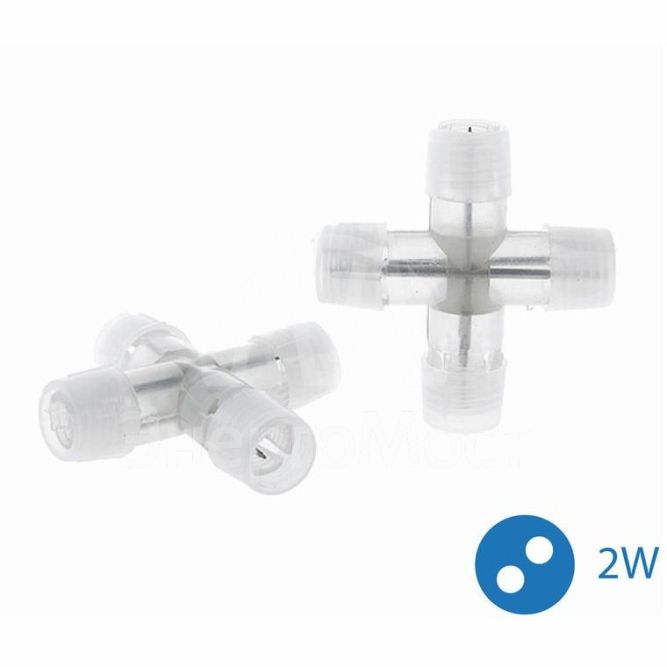 Коннектор &amp;quot;X&amp;quot;-образный для Дюралайта 2W 13мм Космос KOC-DL-2W13-CX