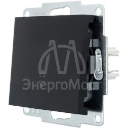 Механизм выключателя проходн. 1-кл. СП VESNA черн. бархат LEZARD 742-4288-105