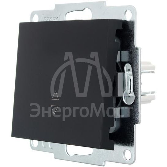 Механизм выключателя проходн. 1-кл. СП VESNA черн. бархат LEZARD 742-4288-105