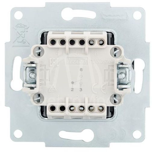 Механизм выключателя проходн. 1-кл. СП VESNA черн. бархат LEZARD 742-4288-105