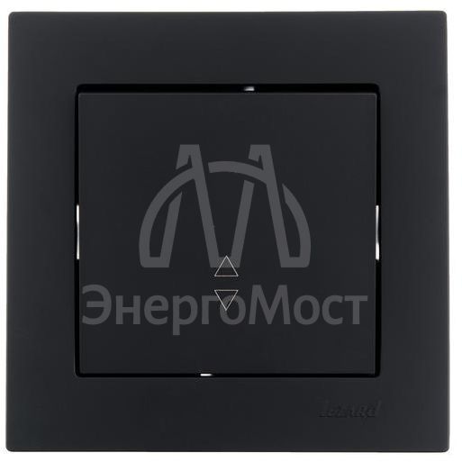 Механизм выключателя проходн. 1-кл. СП VESNA черн. бархат LEZARD 742-4288-105