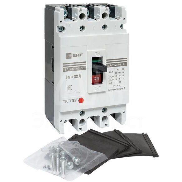 Выключатель автоматический 3п 100/32А 35кА ВА-99М PROxima EKF mccb99-100-32m