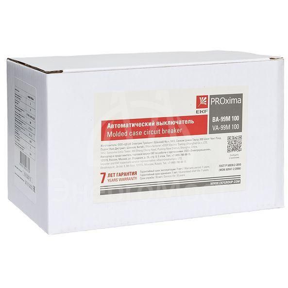 Выключатель автоматический 3п 100/32А 35кА ВА-99М PROxima EKF mccb99-100-32m