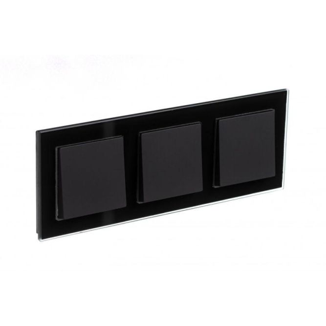 Рамка 3-м AtlasDesign Nature стекло черн. SE ATN321003