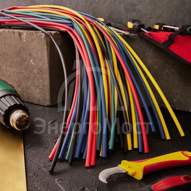 Набор трубок термоусадочных ТУТ 6.0/3.0мм 1м (уп.50шт) 5 цветов Rexant 29-0156