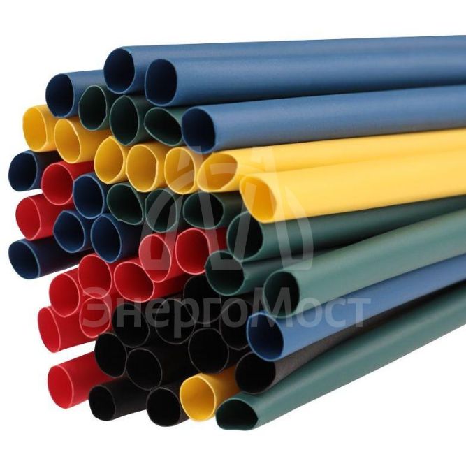 Набор трубок термоусадочных ТУТ 6.0/3.0мм 1м (уп.50шт) 5 цветов Rexant 29-0156