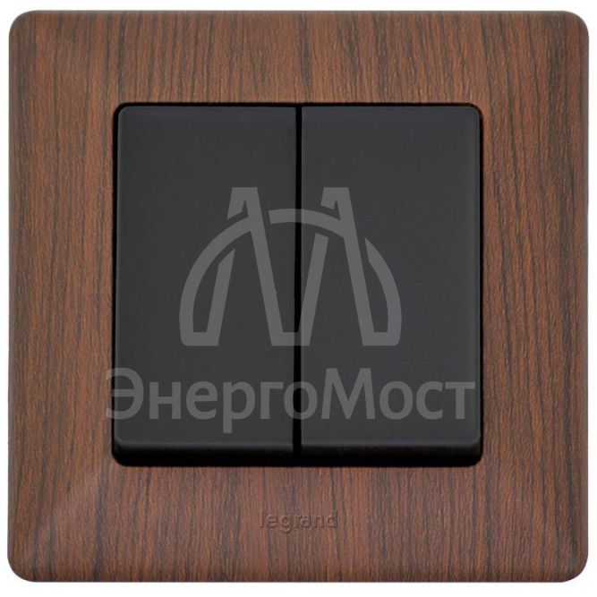 Рамка 1-м Valena Life универсальная темн. дерево Leg 754171