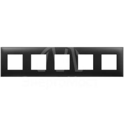 Рамка 5-м 10мод. Avanti &amp;quot;Черный матовый&amp;quot; DKC 4412900