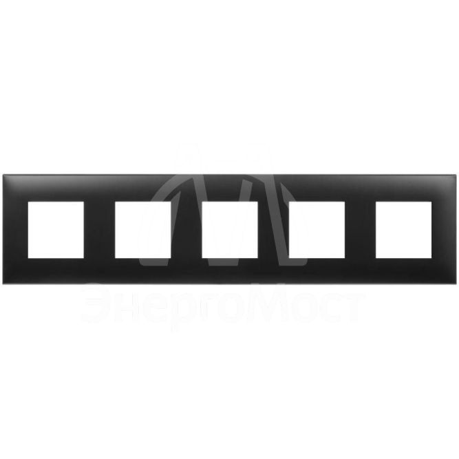Рамка 5-м 10мод. Avanti &amp;quot;Черный матовый&amp;quot; DKC 4412900