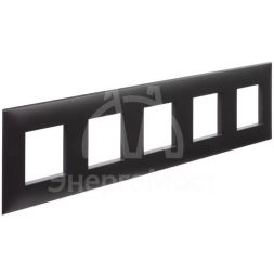 Рамка 5-м 10мод. Avanti &amp;quot;Черный матовый&amp;quot; DKC 4412900