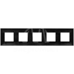 Рамка 5-м 10мод. Avanti &amp;quot;Черный матовый&amp;quot; DKC 4412900