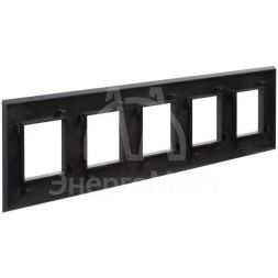 Рамка 5-м 10мод. Avanti &amp;quot;Черный матовый&amp;quot; DKC 4412900