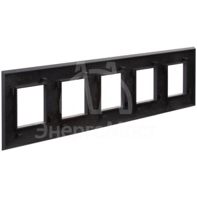 Рамка 5-м 10мод. Avanti &amp;quot;Черный матовый&amp;quot; DKC 4412900