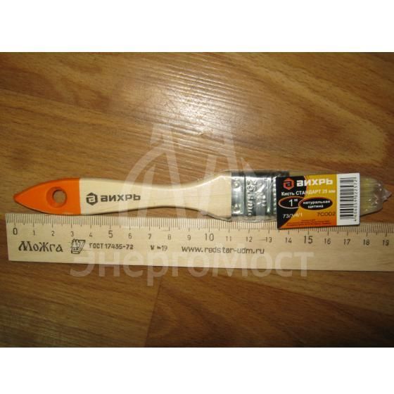 Кисть СТАНДАРТ 25мм 1дюйм. натур. щетина Вихрь 73/3/4/1