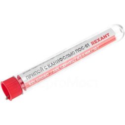 Припой с канифолью 10гр. d1.0мм Rexant 09-3101