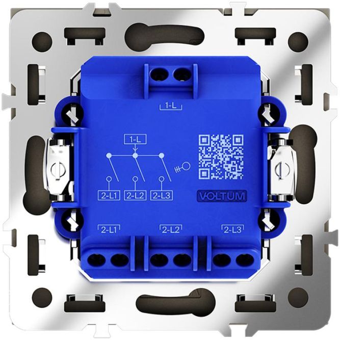 Выключатель 3-кл. СП S70 10А механизм графит Voltum VLS030107