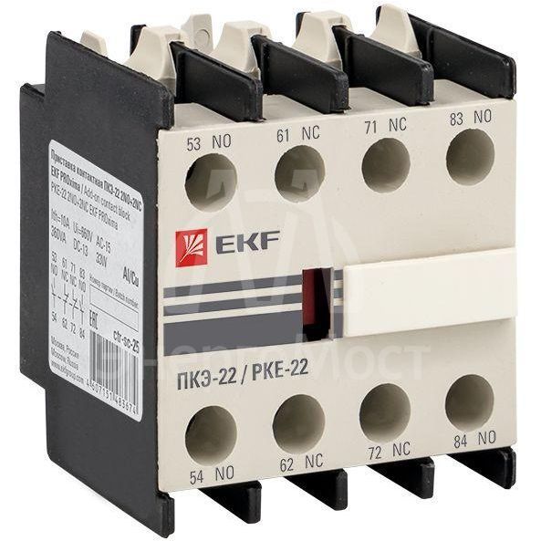 Приставка контактная ПКЭ-22 2NO+2NC EKF ctr-sc-25