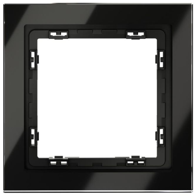 Рамка 1-м S70 стеклян. черн. Voltum VLS110108