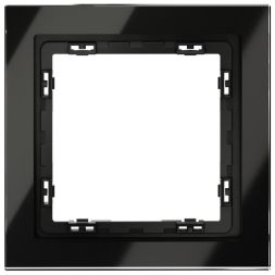 Рамка 1-м S70 стеклян. черн. Voltum VLS110108