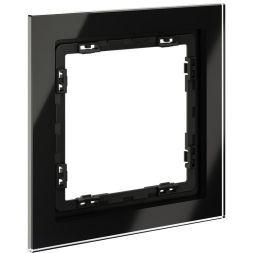 Рамка 1-м S70 стеклян. черн. Voltum VLS110108
