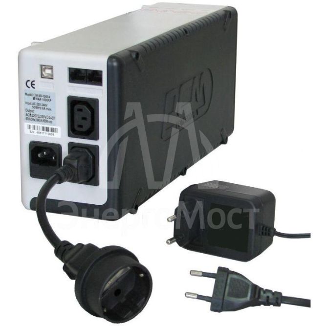 Кабель SCUT IEC-320 C14 to Socket Type-F 250В 10А POWERCOM 504291
