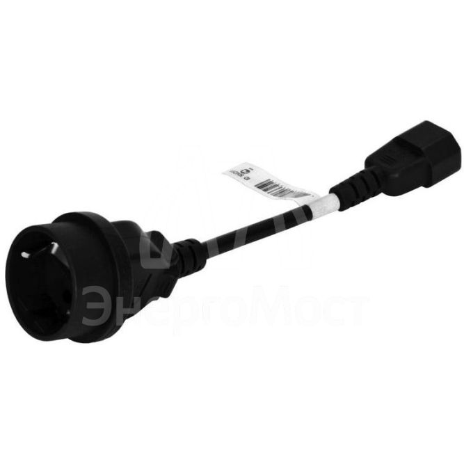 Кабель SCUT IEC-320 C14 to Socket Type-F 250В 10А POWERCOM 504291