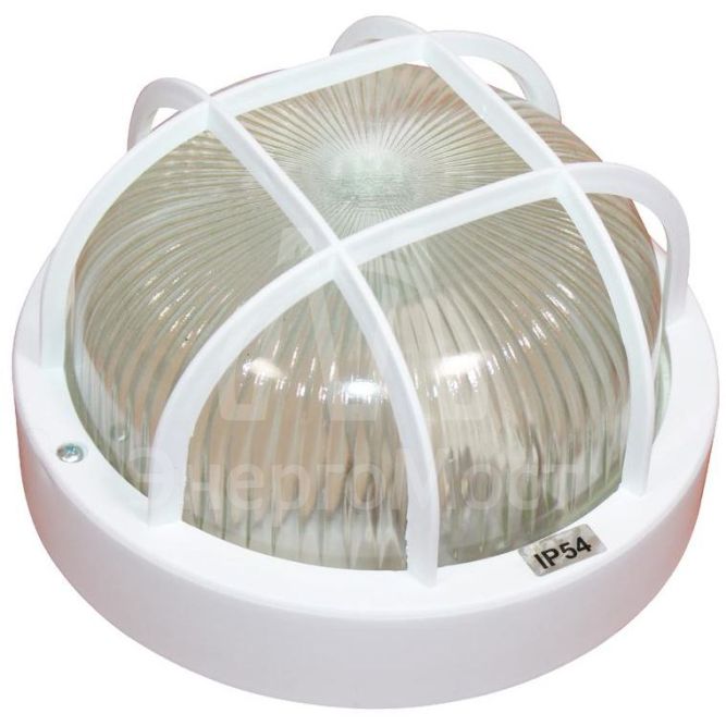 Светильник &amp;quot;Банник&amp;quot; 1302 Круг малый НПП 03-60-014 IP54 с решеткой бел. пласт. ГИ Элетех 1005500882