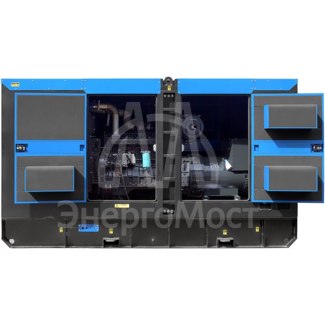 Дизельный генератор ТСС ЭД-250-Т400 с АВР в шумозащитном кожухе на прицепе