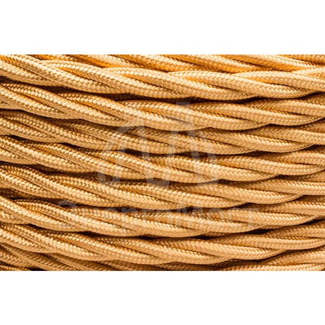 Провод ретро 2х1.5 глянец зол. (уп.50м) Bironi B1-424-079-50