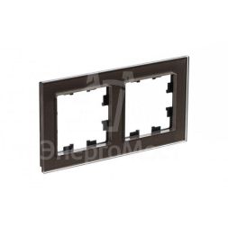 Рамка 2-м AtlasDesign Nature стекло мокко SchE ATN320602