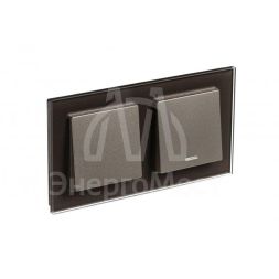 Рамка 2-м AtlasDesign Nature стекло мокко SchE ATN320602