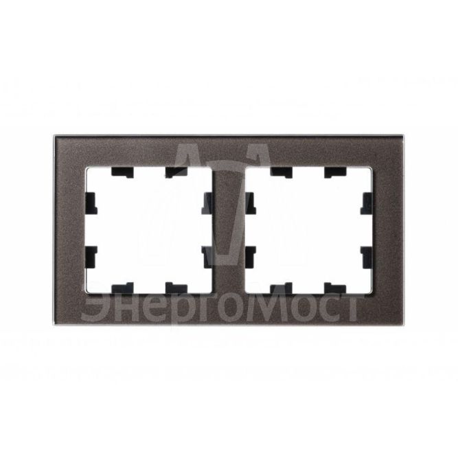 Рамка 2-м AtlasDesign Nature стекло мокко SchE ATN320602