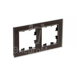 Рамка 2-м AtlasDesign Nature стекло мокко SchE ATN320602