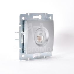 Механизм розетки компьютерн. 1-м СП KARINA RJ45 серебро мат. LEZARD 707-4388-139