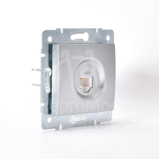 Механизм розетки компьютерн. 1-м СП KARINA RJ45 серебро мат. LEZARD 707-4388-139