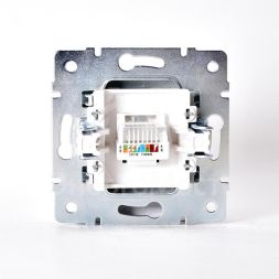 Механизм розетки компьютерн. 1-м СП KARINA RJ45 серебро мат. LEZARD 707-4388-139