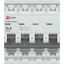 Выключатель нагрузки 4п 16А ВН-63N PROxima EKF S63416