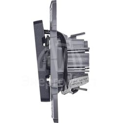 Выключатель 1-кл. Inspiria 250В 10AX с подсветкой / индикацией антрацит Leg 673613