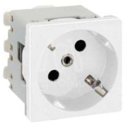 Механизм розетки 1-м СП Simon Connect K45 2мод. с заземл. бел. Simon K01-9