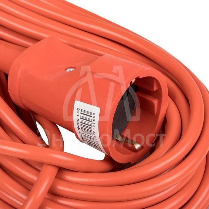 Удлинитель 1х20м с заземл. 16А IP20 Зевс 2.0 ПВС 3х1 3.5кВт PROxima EKF USB02-16-310-1-20