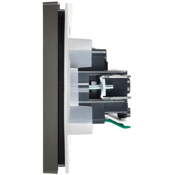 Розетка СП FORTE&amp;PIANO16А IP44 FP319 с заземл. защ. шторки с крышкой безвинт. крепл. сер. IEK FP-R16-16-1-44-K03