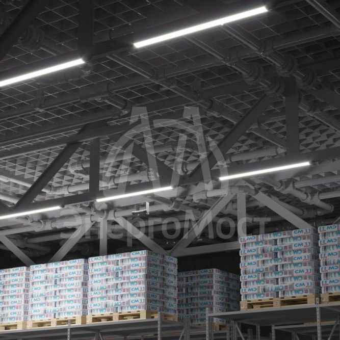 Светильник светодиодный WLF-2 ДПО 36Вт 4000К IP40 3200лм 1200х76х24мм сталь GAUSS 844425236