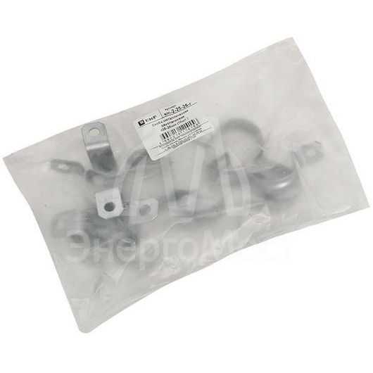 Скоба крепежная двухлапковая d25-26мм метал. (уп.10шт) PROxima EKF sm-2-25-26-r