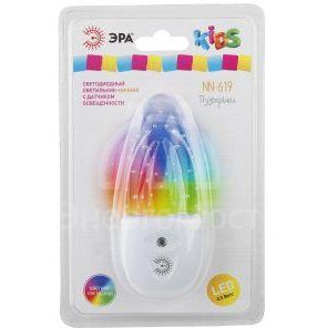 Светильник NN-619-LS-W ночник &amp;quot;Пузырьки&amp;quot; от сети с сенсором бел. ЭРА Б0019103