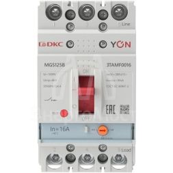 Выключатель автоматический MGS125 3P 12 8-16A 18kA YON MGS125B-3TAMF0016