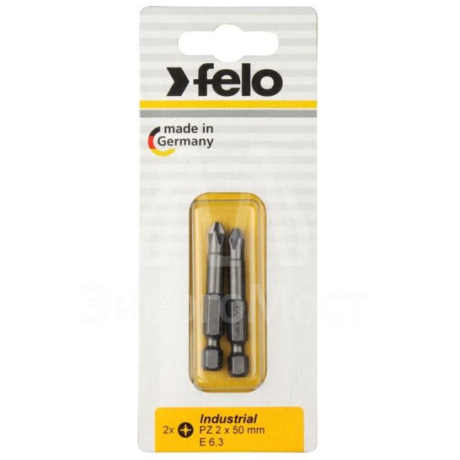 Бита крестовая Industrial PZ 2х50 (блист.2шт) FELO 03102536