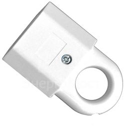 Розетка переносная 6А 250В плоская с ушком без заземл. бел. UNIVersal А104