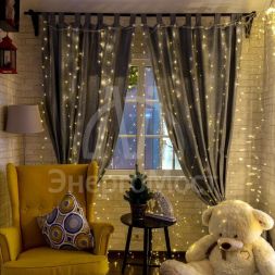 Гирлянда &amp;quot;Светодиодный дождь&amp;quot; из росы 6х3м USB+пульт управления теплый бел. Neon-Night 315-996